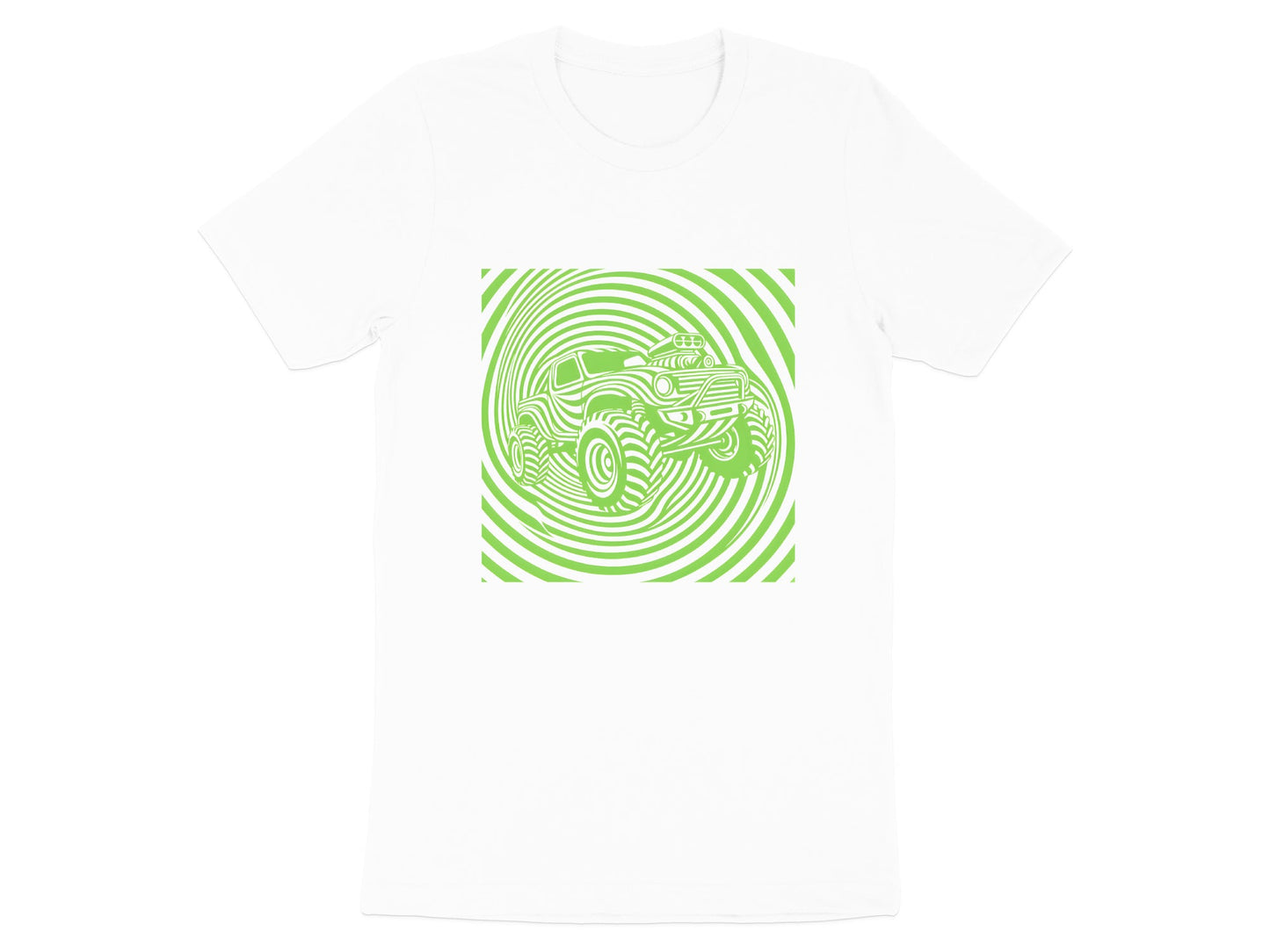 Hypnotic Green Monster Truck T-Shirt