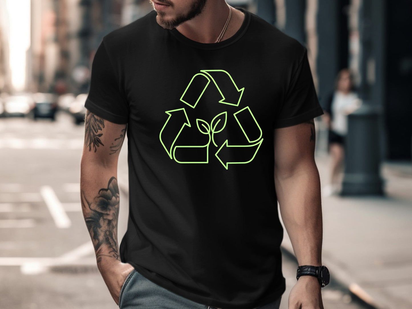 Green Recycle Symbol Sprout Tee