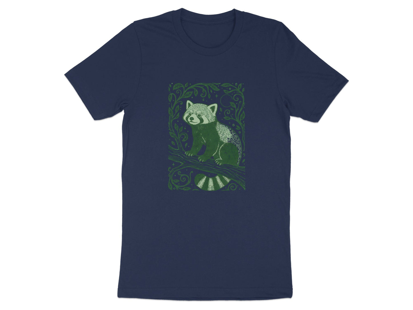 Vintage Style Red Panda Forest Illustration T-Shirt