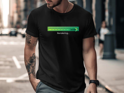 Architectural Rendering Progress Bar T-Shirt - 'Rendering...' Tee