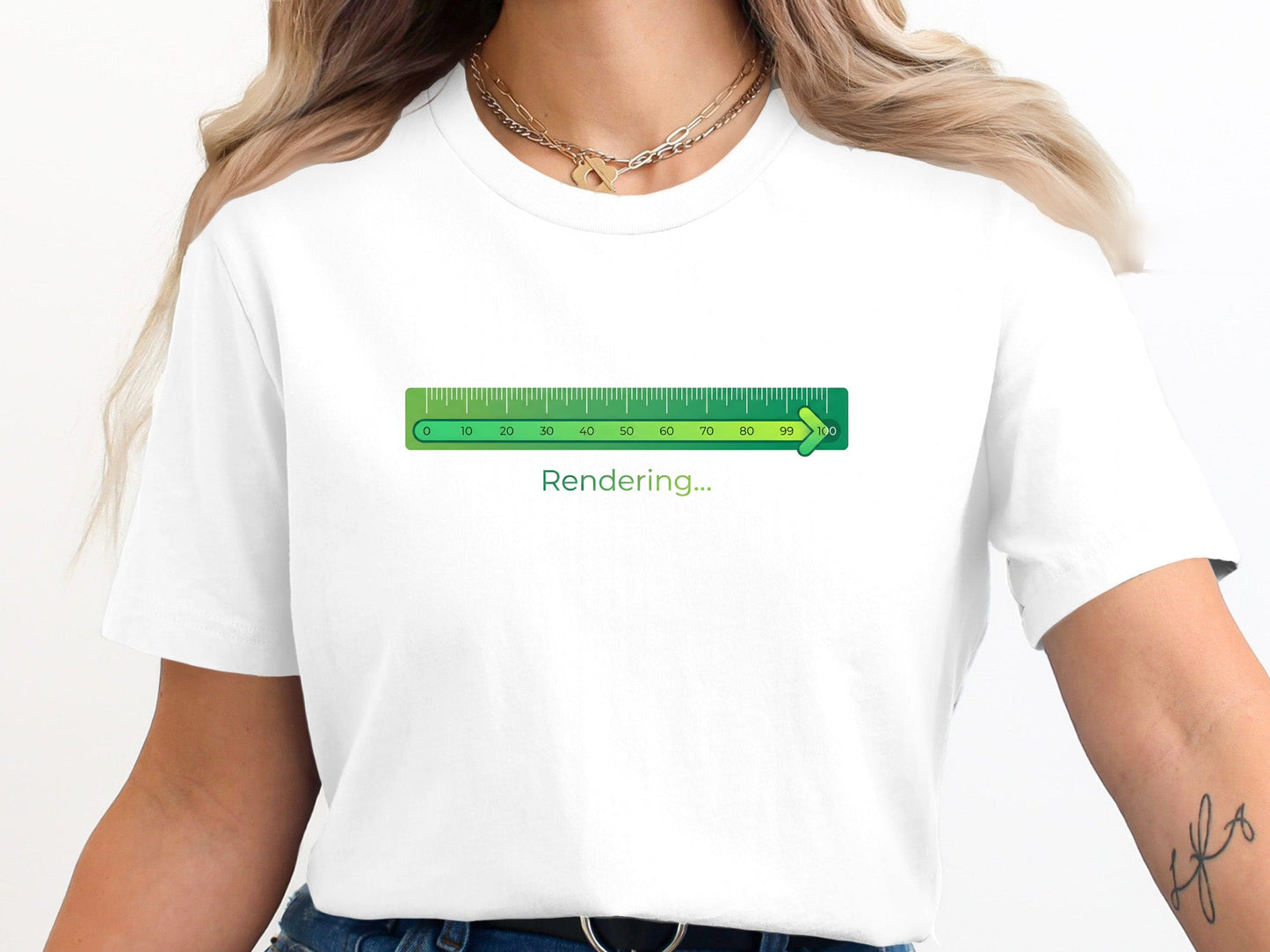 Architectural Rendering Progress Bar T-Shirt - 'Rendering...' Tee