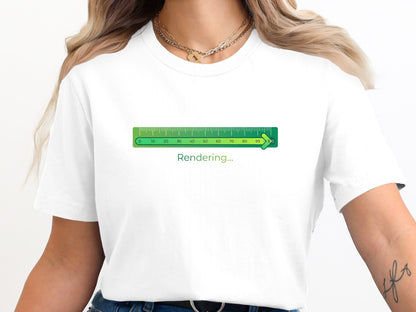 Architectural Rendering Progress Bar T-Shirt - 'Rendering...' Tee