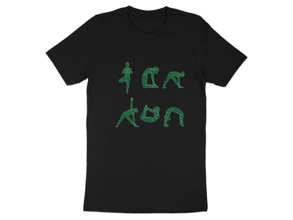 Yoga Poses Green Silhouette Sequence T-Shirt