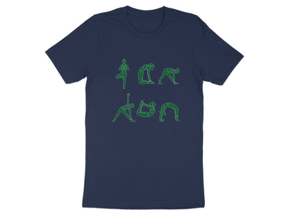 Yoga Poses Green Silhouette Sequence T-Shirt