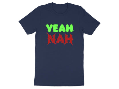 Yeah Nah Glitched Text Australian Slang Tee