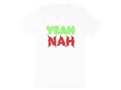 Yeah Nah Glitched Text Australian Slang Tee