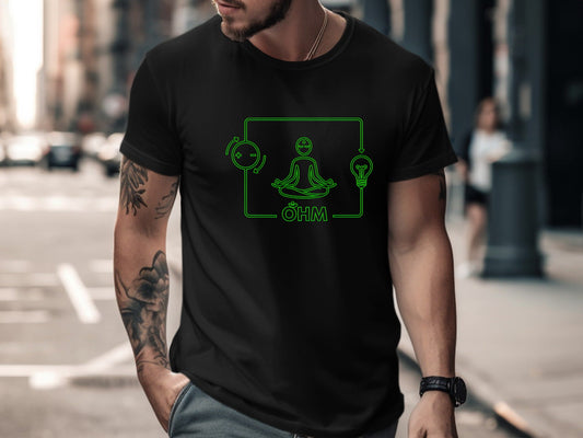 Yoga Ohm Circuit T-Shirt - Zen Electrician Zen  Tee