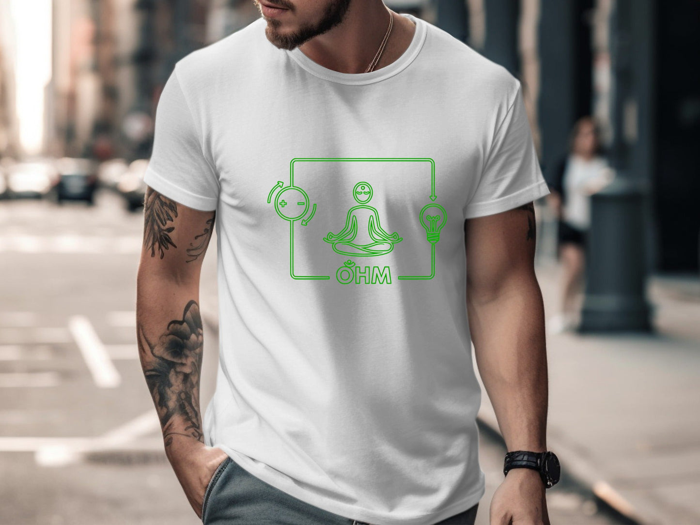 Yoga Ohm Circuit T-Shirt - Zen Electrician Zen  Tee