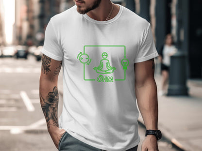 Yoga Ohm Circuit T-Shirt - Zen Electrician Zen  Tee
