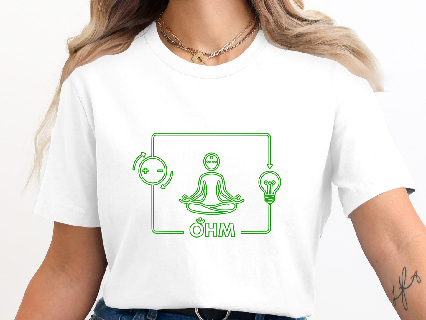 Yoga Ohm Circuit T-Shirt - Zen Electrician Zen  Tee