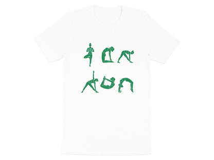 Yoga Poses Green Silhouette Sequence T-Shirt