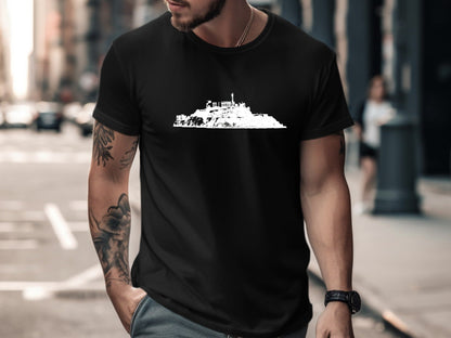 Alcatraz Island Prison Landscape T-Shirt