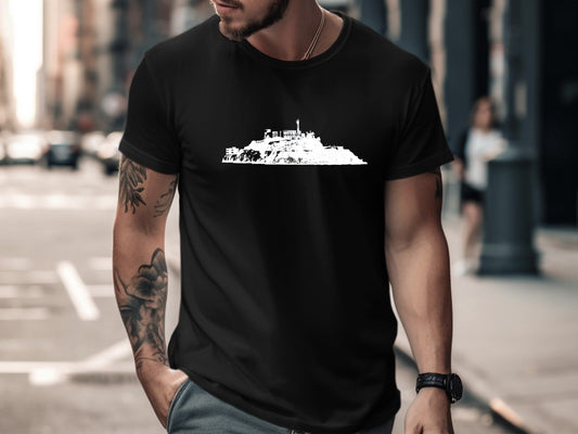 Alcatraz Island Prison Landscape T-Shirt