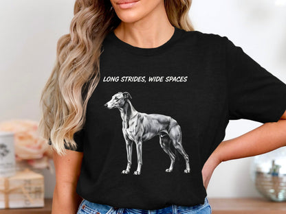 Greyhound 'Long Strides Wide Spaces' Artistic T-Shirt