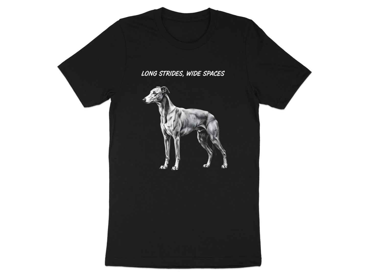 Greyhound 'Long Strides Wide Spaces' Artistic T-Shirt
