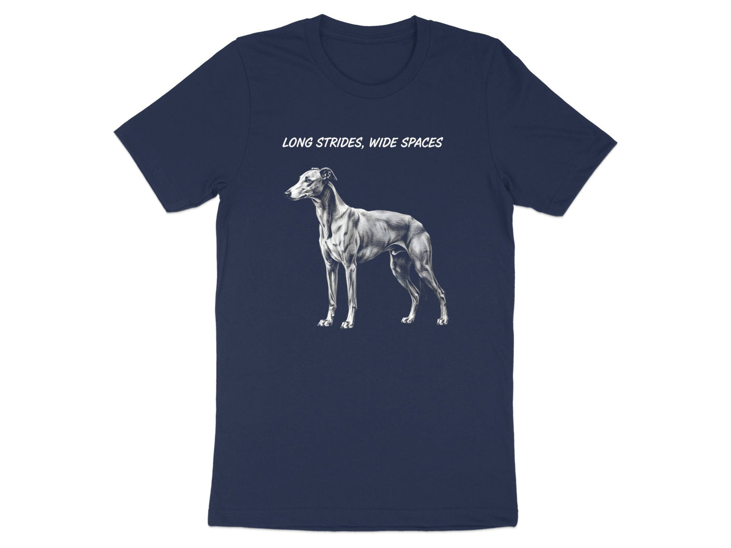 Greyhound 'Long Strides Wide Spaces' Artistic T-Shirt