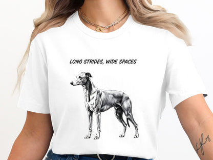 Greyhound 'Long Strides Wide Spaces' Artistic T-Shirt