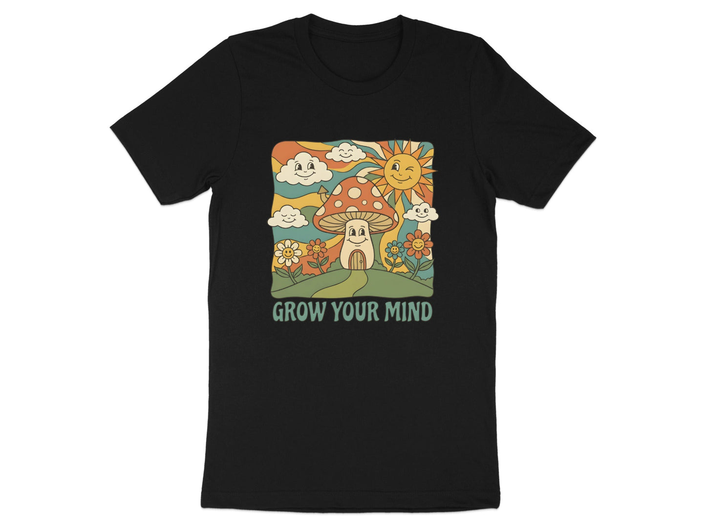 Grow Your Mind Retro Mushroom T-Shirt