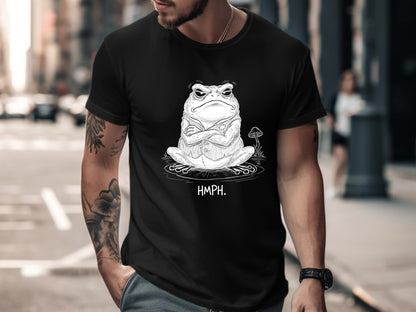Grumpy Toad 'HMPH' Funny Illustration T-Shirt