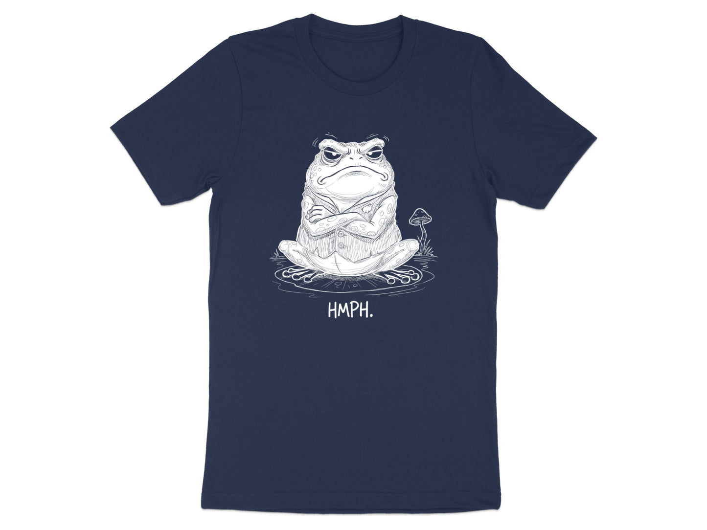 Grumpy Toad 'HMPH' Funny Illustration T-Shirt