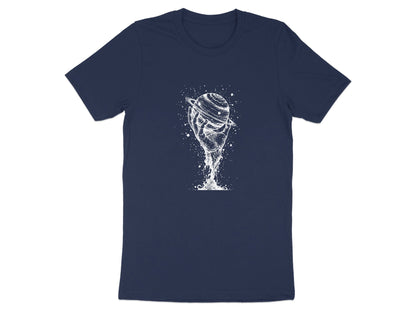 Holding Saturn Cosmic Melting Ink Graphic Tee