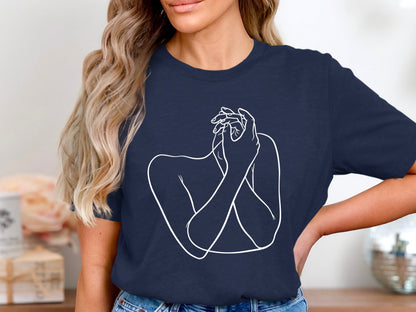 Hidden Thoughts Minimalist Line Art Tee