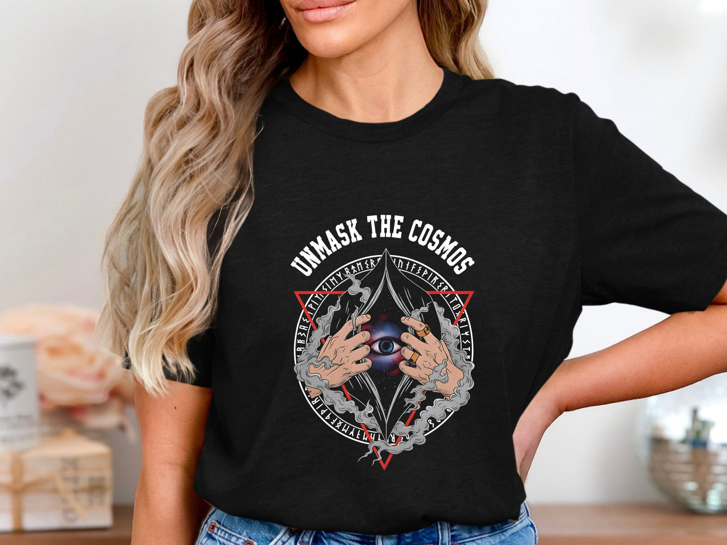 Unmask The Cosmos Occult Eye Graphic Shirt