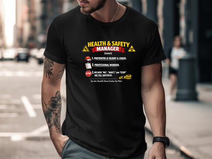 Health & Safety Manager Definition T-Shirt - Funny OHS Tee