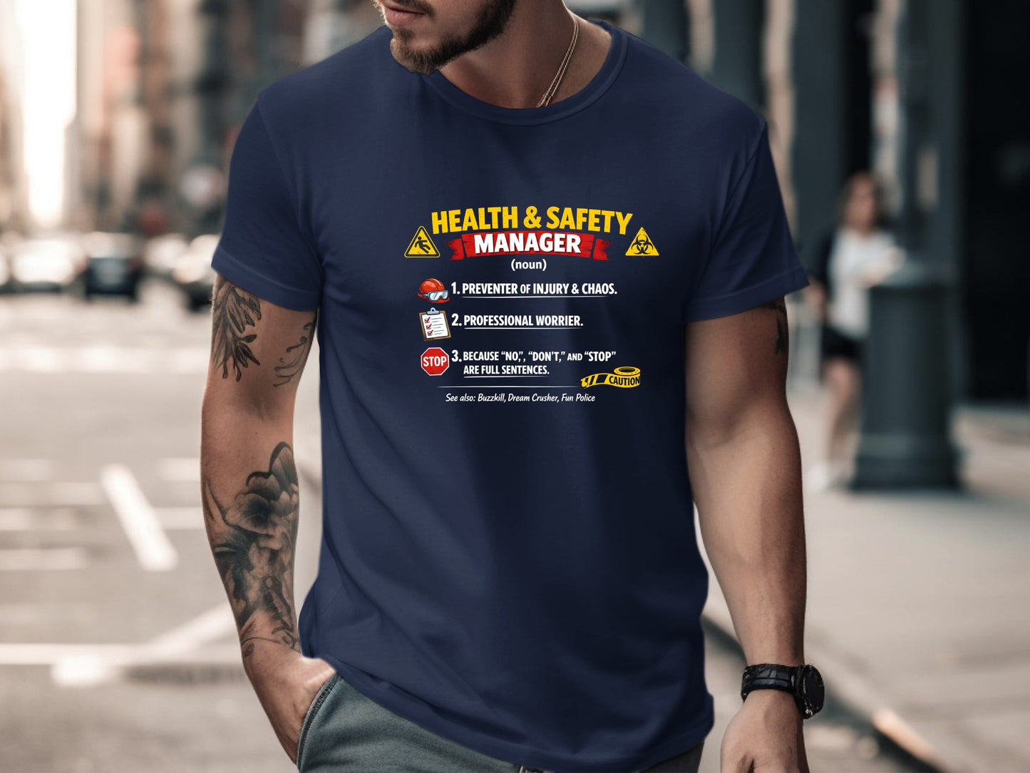 Health & Safety Manager Definition T-Shirt - Funny OHS Tee