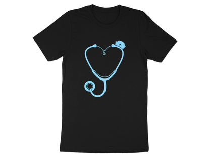 Heart Stethoscope Graphic T-Shirt - Minimalist Nursing Style