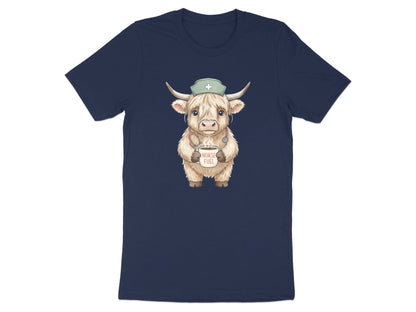 Highland Cow Nurse Fuel T-Shirt - Cute Animal Medical Tee