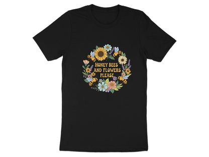 Honey Bees and Flowers Please Retro Graphic T-Shirt