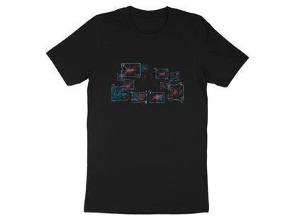 Cyber Security Hacker Silhouette T-Shirt - Matrix Style  Tee