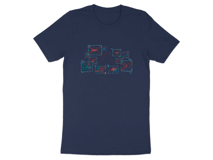 Cyber Security Hacker Silhouette T-Shirt - Matrix Style  Tee