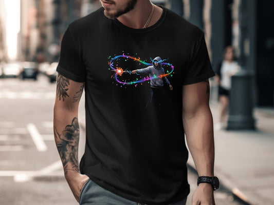 Rainbow Tech Wizard T-Shirt - Colorful Programmer Graphic Tee