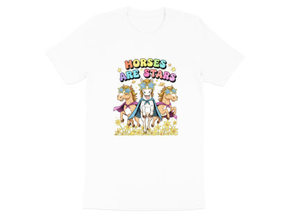 Horses Are Stars Superhero T-Shirt - Retro Kids Pony Art