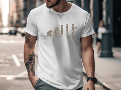 Evolution of the Tradie T-Shirt - Construction Worker Evolution