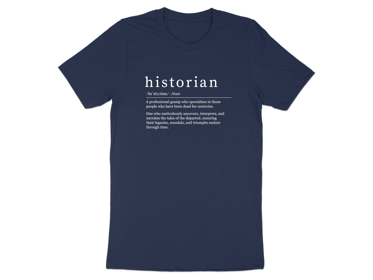History Definition T-Shirt  Minimalist Scholar Tee