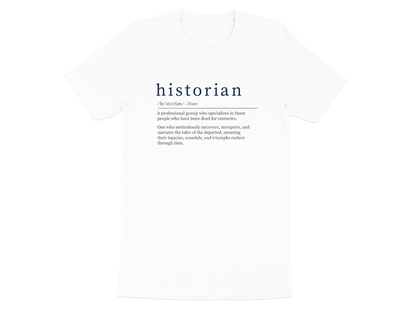 History Definition T-Shirt  Minimalist Scholar Tee