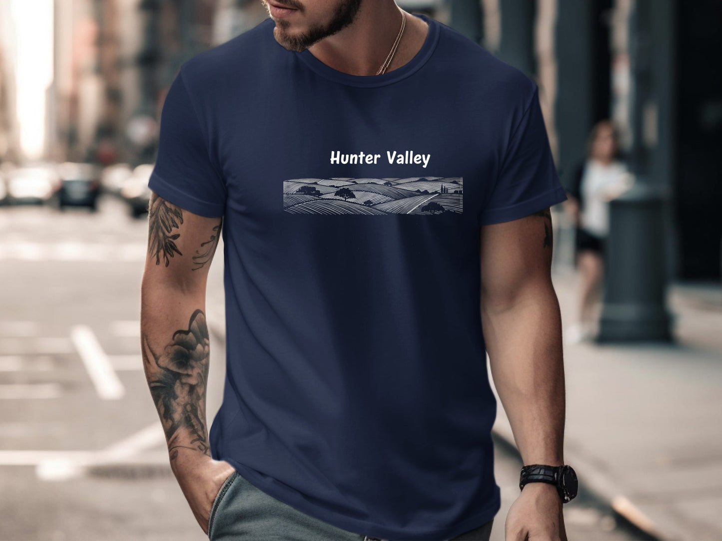 Hunter Valley Landscape Graphic T-Shirt | Australian Wine Region Apparel