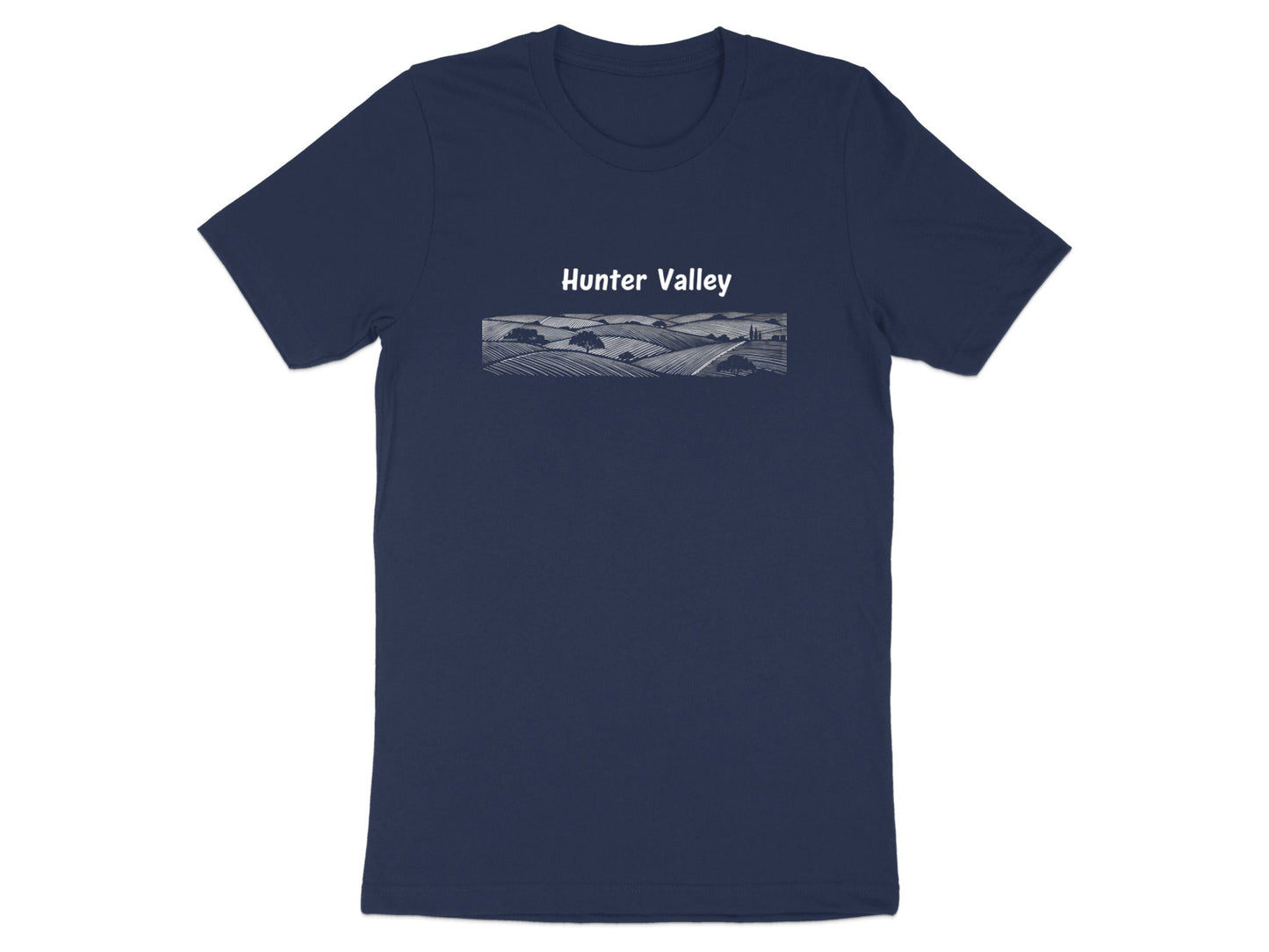 Hunter Valley Landscape Graphic T-Shirt | Australian Wine Region Apparel