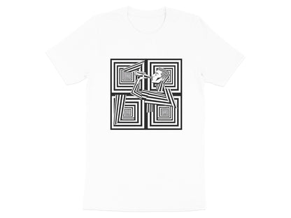 Optical Art Man Drinking Geometric T-Shirt