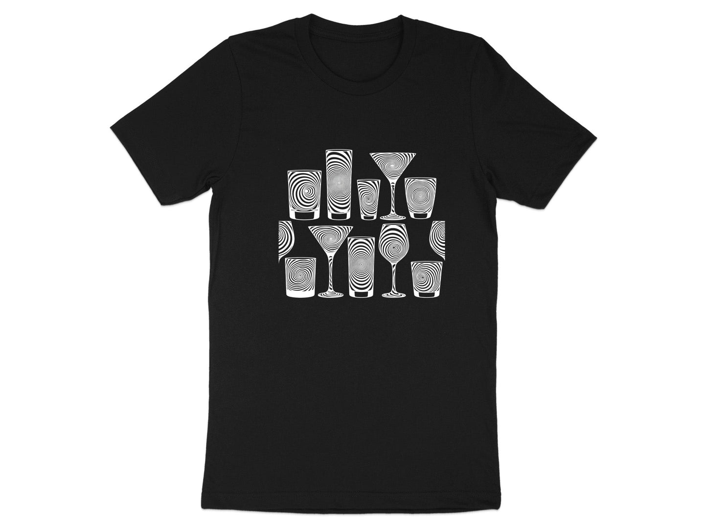 Spiral Glassware Collection Pattern T-Shirt