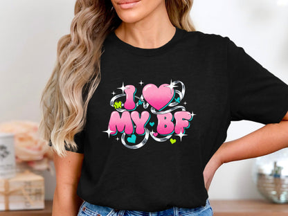 I Love My BF Tee - Y2K Aesthetic Graphic T-Shirt