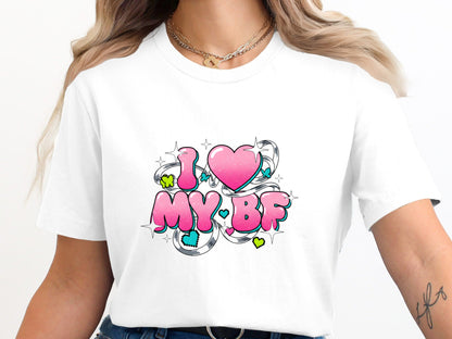 I Love My BF Tee - Y2K Aesthetic Graphic T-Shirt