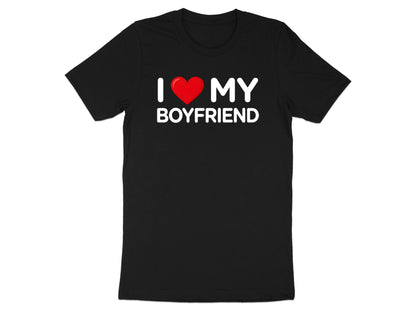Classic I Love My Boyfriend Tee - Red Heart Graphic T-Shirt