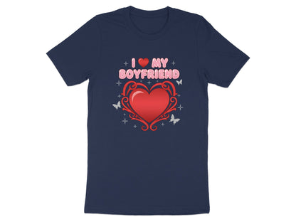 I Love My Boyfriend Filigree Heart Tee - Retro Romantic Graphic