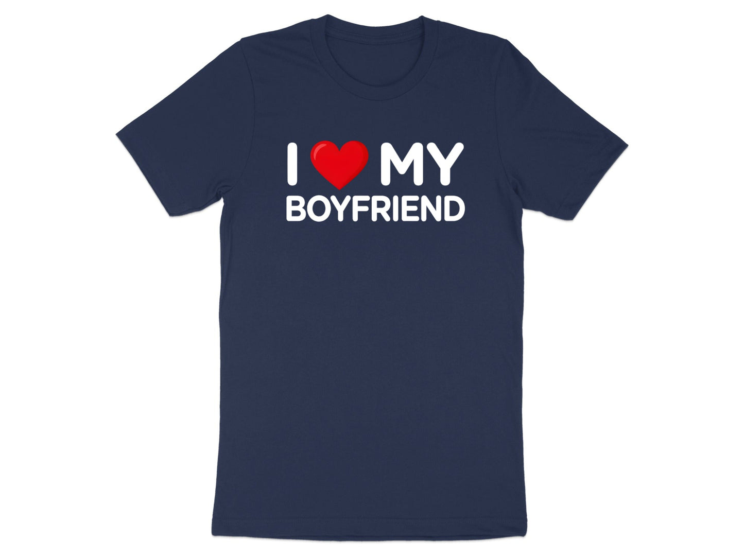Classic I Love My Boyfriend Tee - Red Heart Graphic T-Shirt