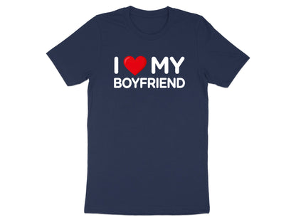 Classic I Love My Boyfriend Tee - Red Heart Graphic T-Shirt