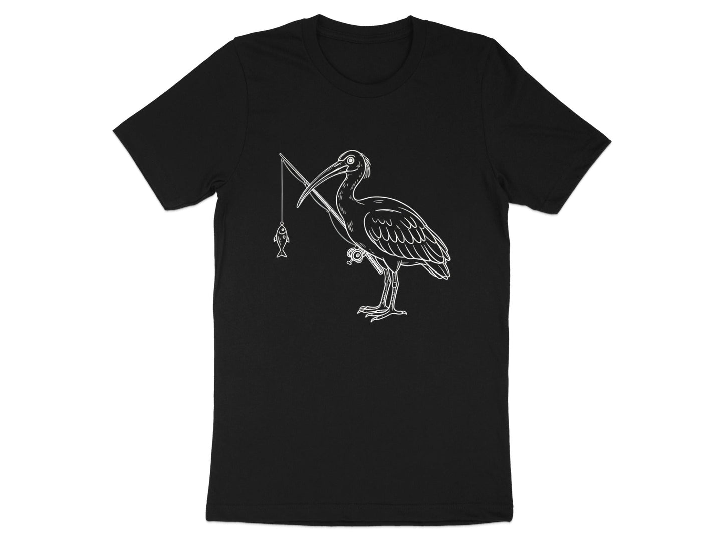 Australian Ibis Fisherman Line Art T-Shirt
